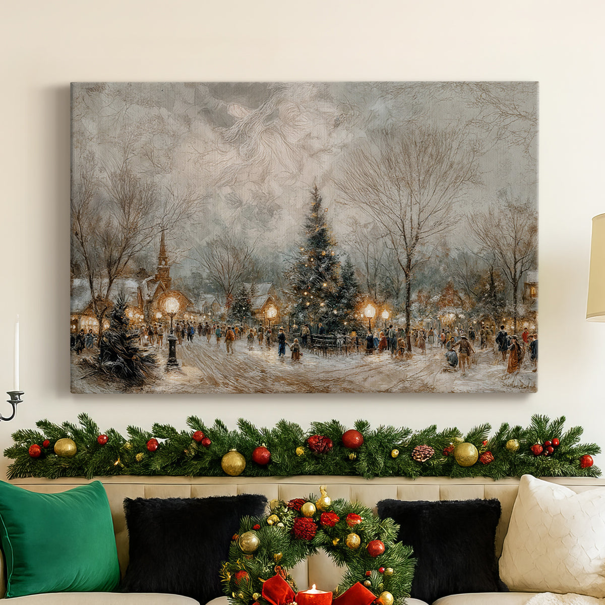 Honeyed Yule Whisper - Canvas Art Print