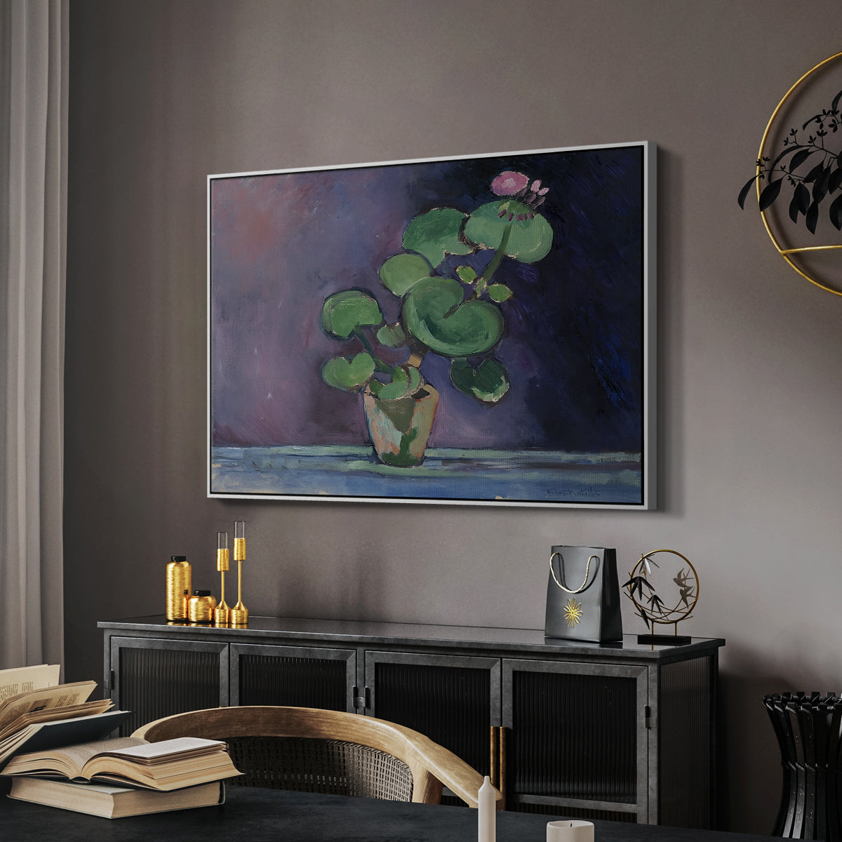 Geranium, 1909 - Floater Framed Canvas Print