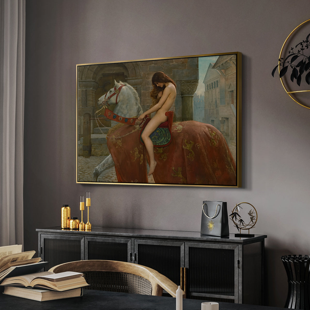 Lady Godiva, 1898 - Floater Framed Canvas Print
