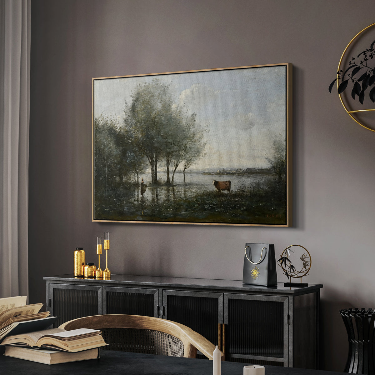 The Marsh (Le Marais), c. 1865-1870 - Floater Framed Canvas Print