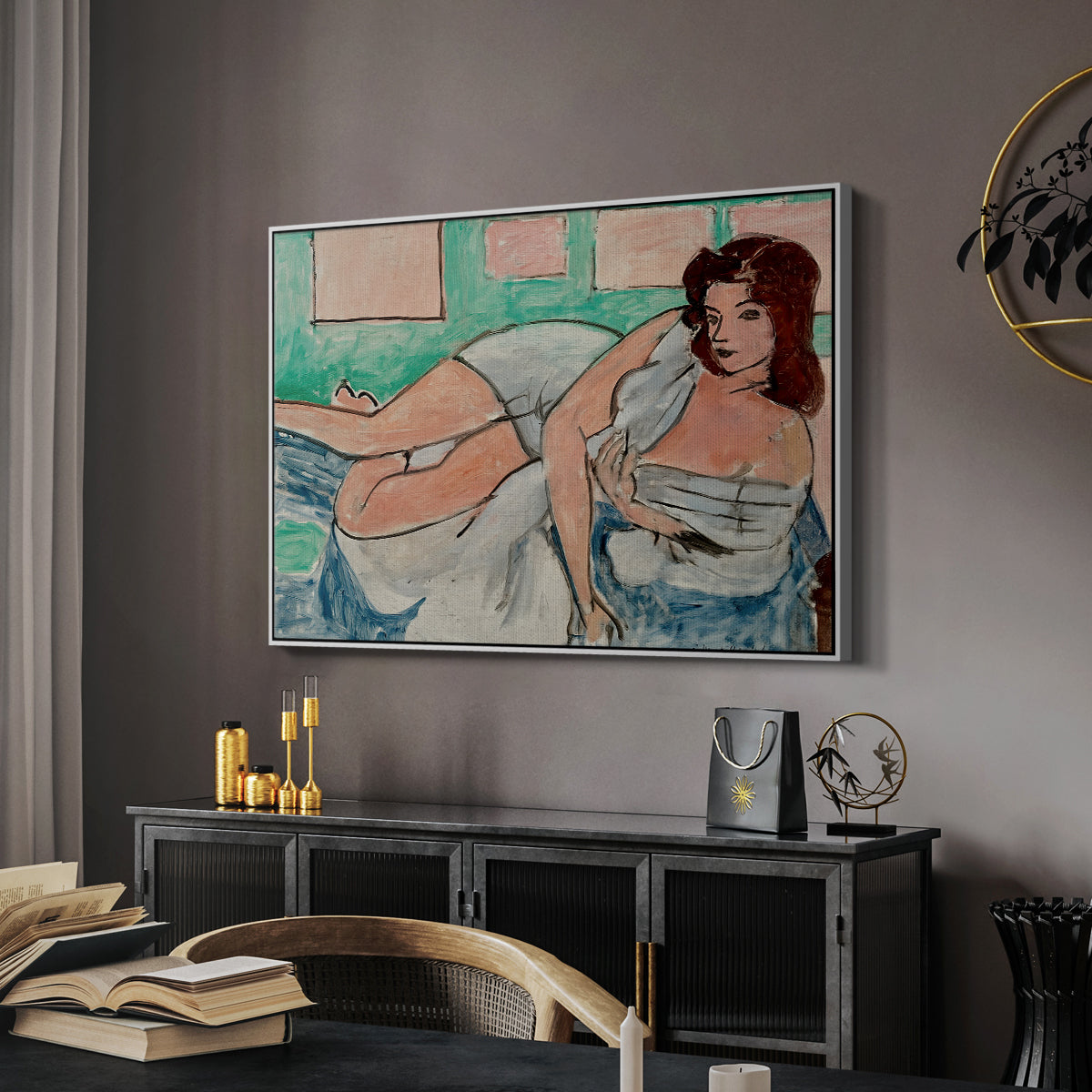 Nude in a Bathrobe (Nu au peignoir), 1941 - Floater Framed Canvas Print