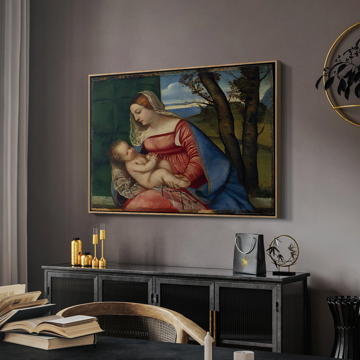 Madonna and Child, c. 1508 - Floater Framed Canvas Print