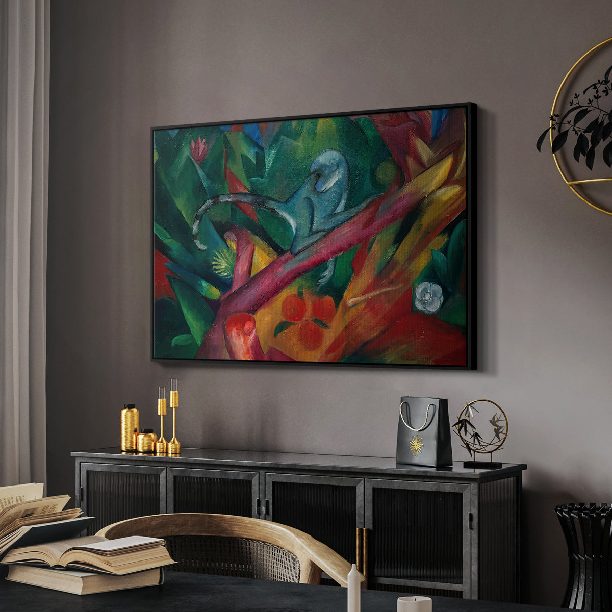 The Monkey, 1912 - Floater Framed Canvas Print