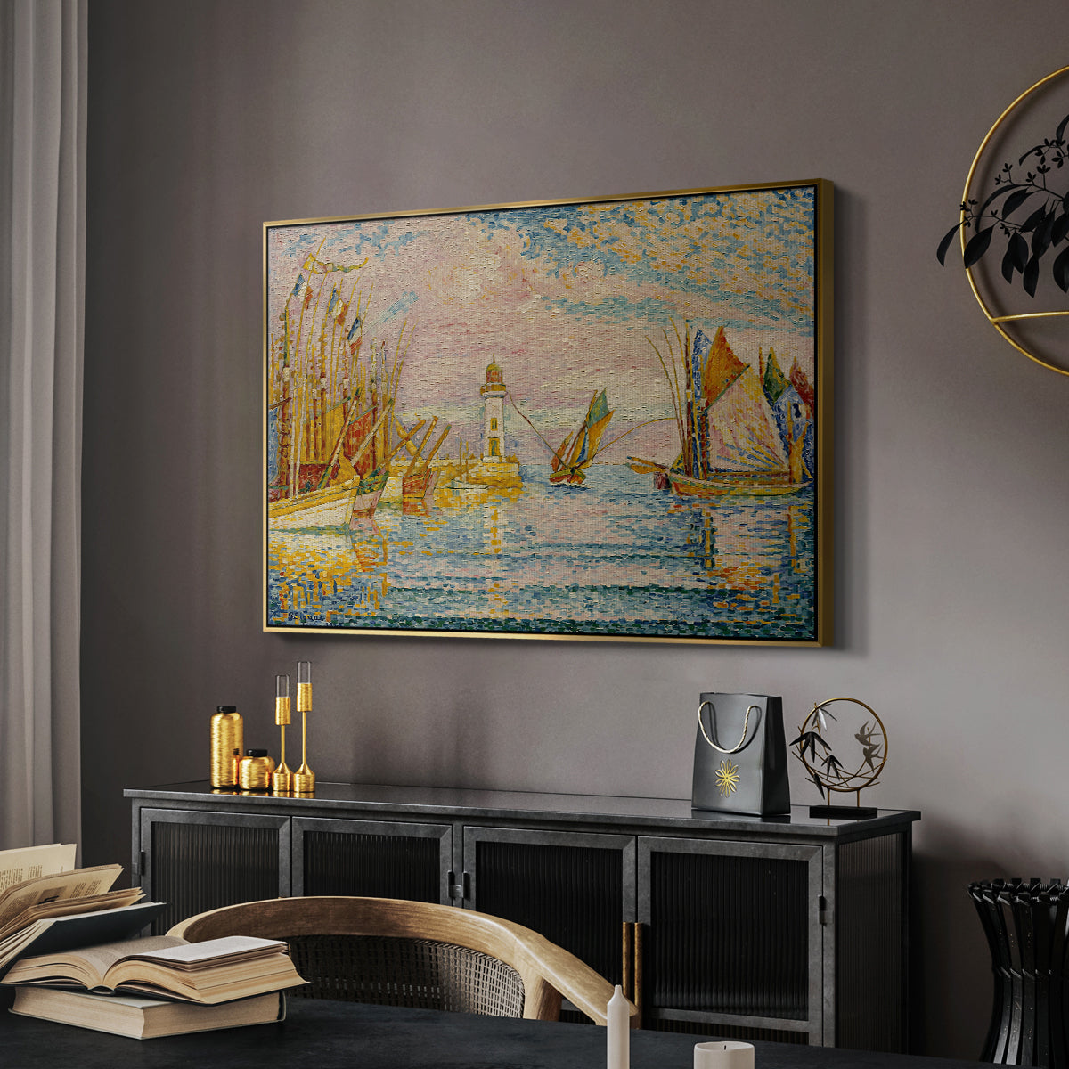 The Lighthouse at Groix, 1925 - Floater Framed Canvas Print