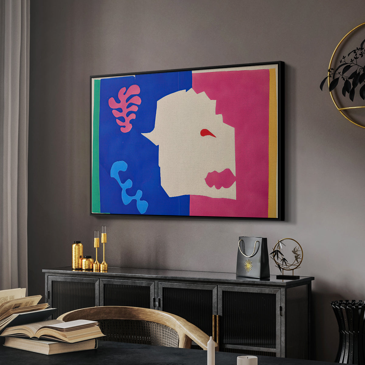 The Wolf (Le loup), from Jazz, 1947 - Floater Framed Canvas Print
