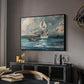 Sloop, Nassau, 1899 - Floater Framed Canvas Print