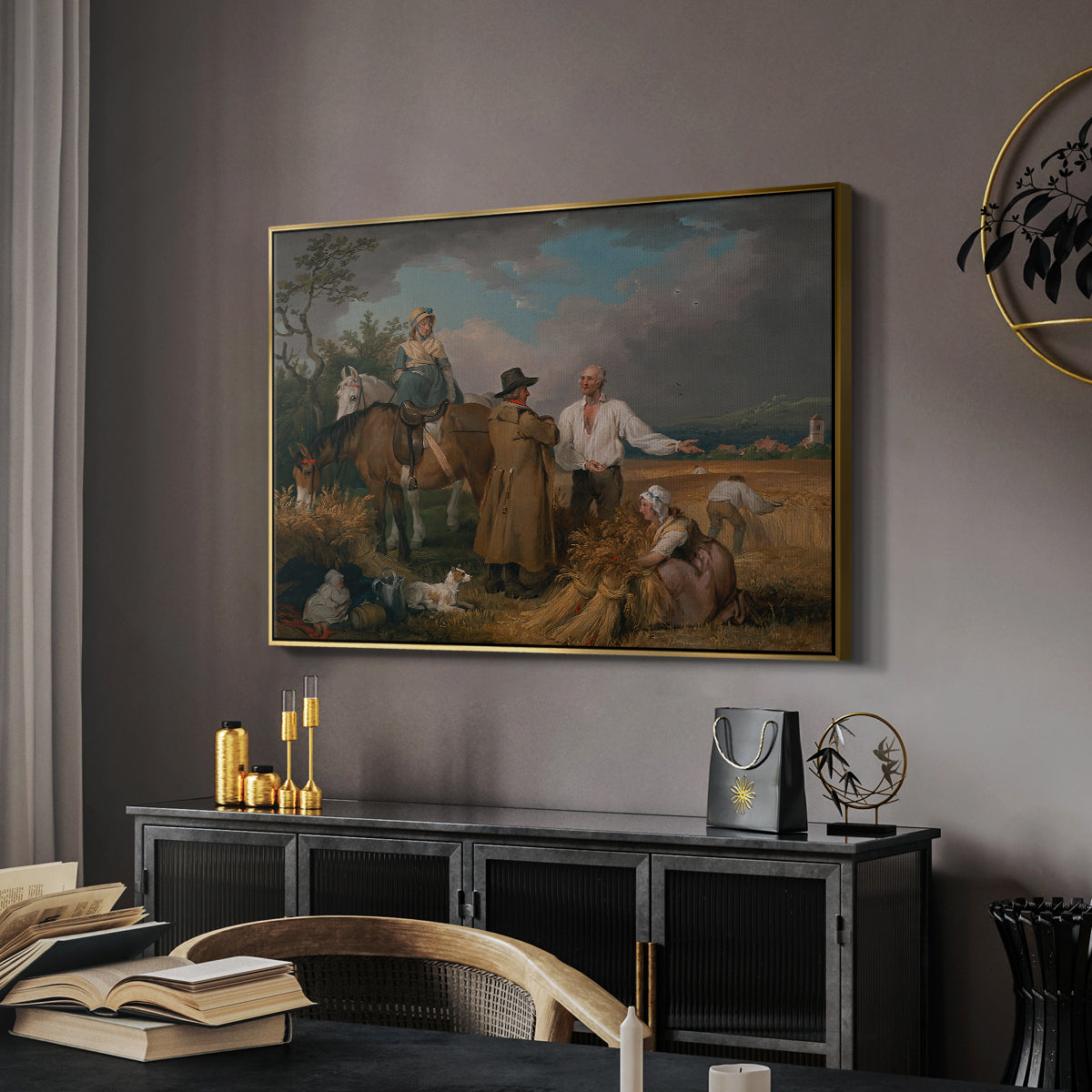 The Reapers, 1800 - Floater Framed Canvas Print