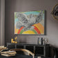 Flying Dove with Rainbow (Colombe volant à l'Arc-en-ciel), 1952 - Floater Framed Canvas Print