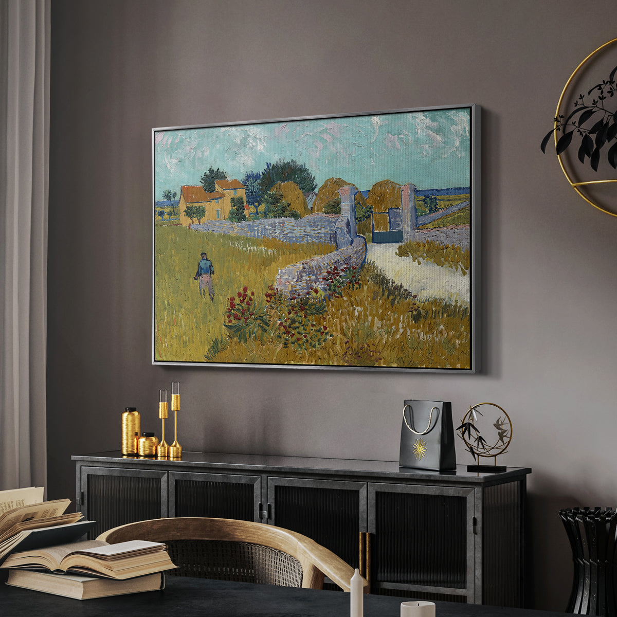Farmhouse in Provence, 1888 - Floater Framed Canvas Print