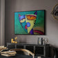 Celestial Cat - Floater Framed Canvas Print