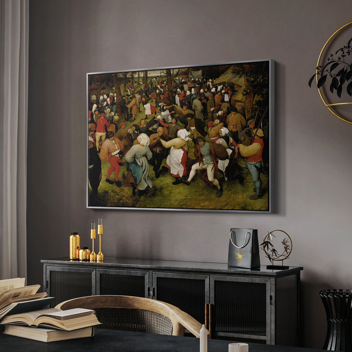 The Wedding Dance, c. 1566 - Floater Framed Canvas Print