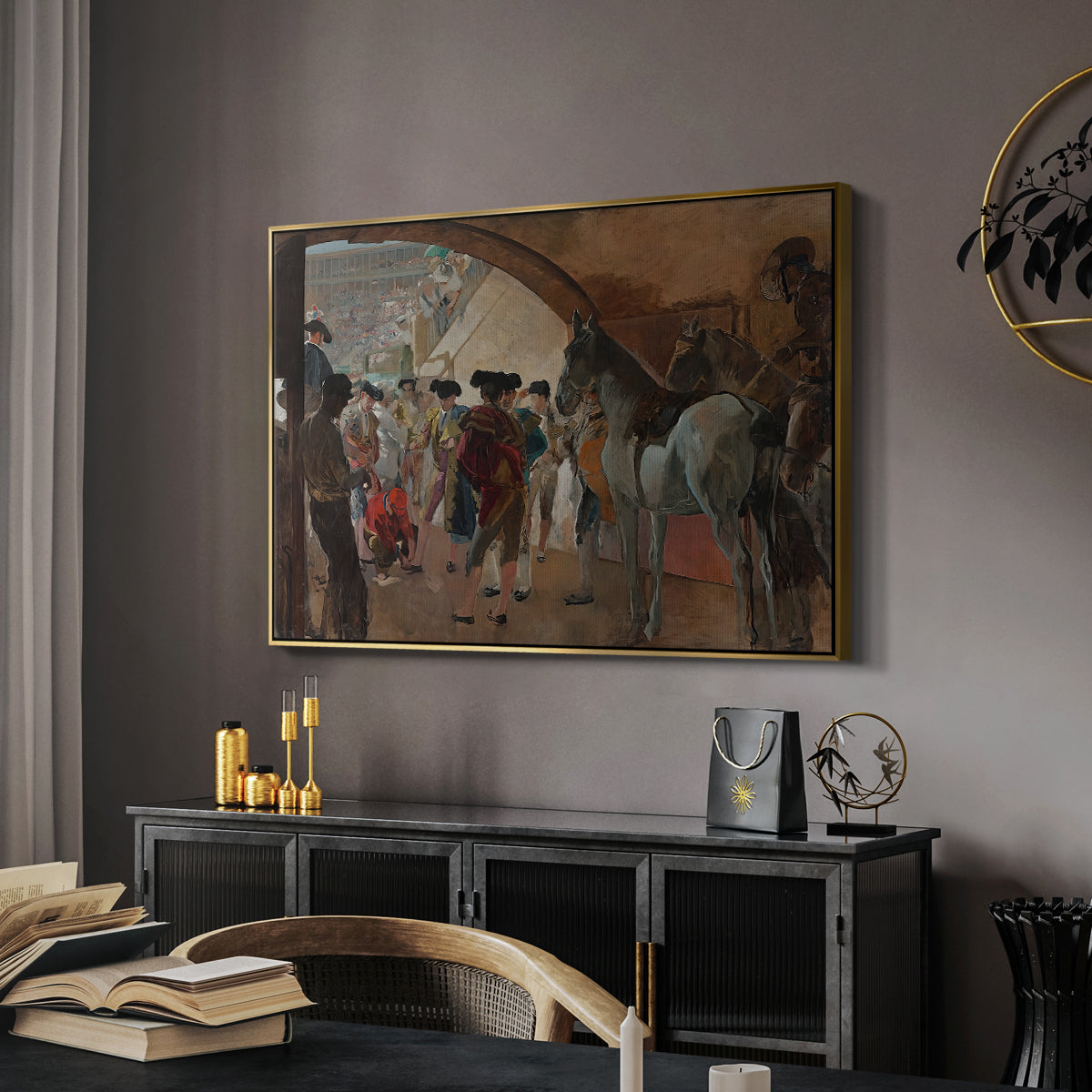 Before the Bullfight (Antes de la corrida), c. 1900 - Floater Framed Canvas Print