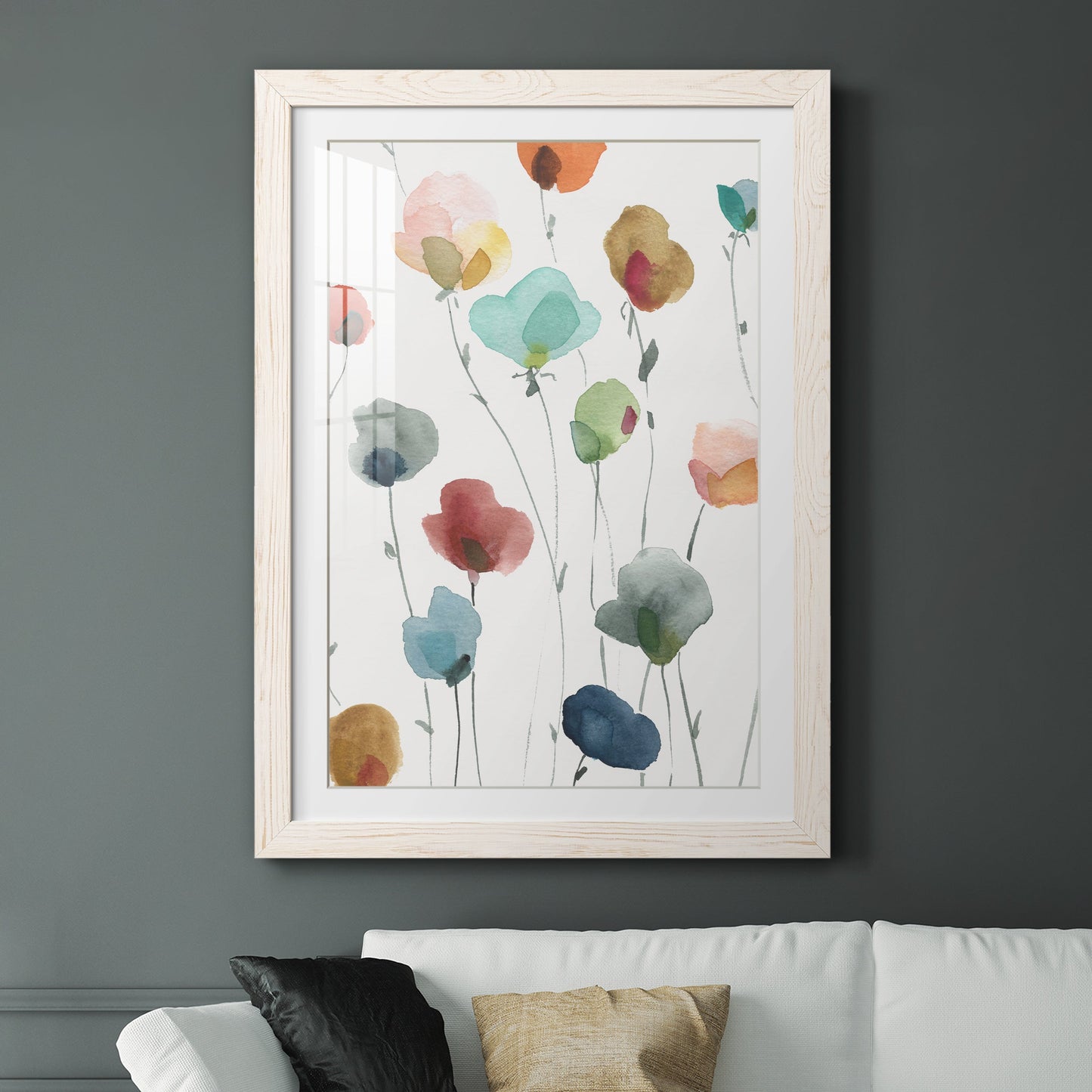 Lollipop Garden I - Premium Framed Print - Distressed Barnwood Frame - Ready to Hang