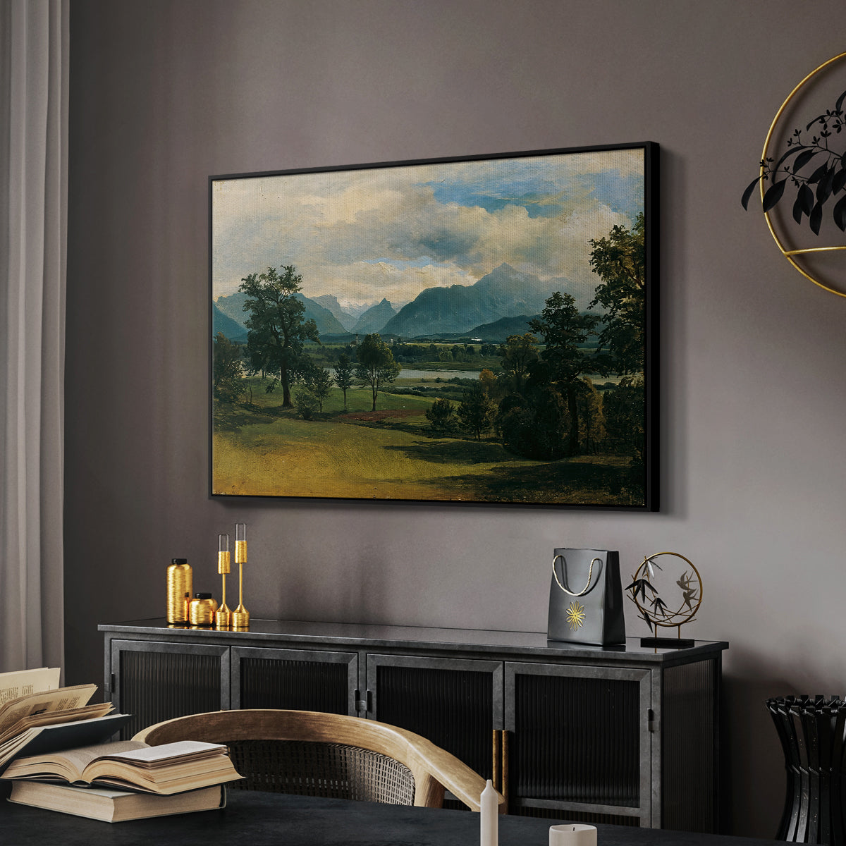 View of Liefering, 1830 - Floater Framed Canvas Print