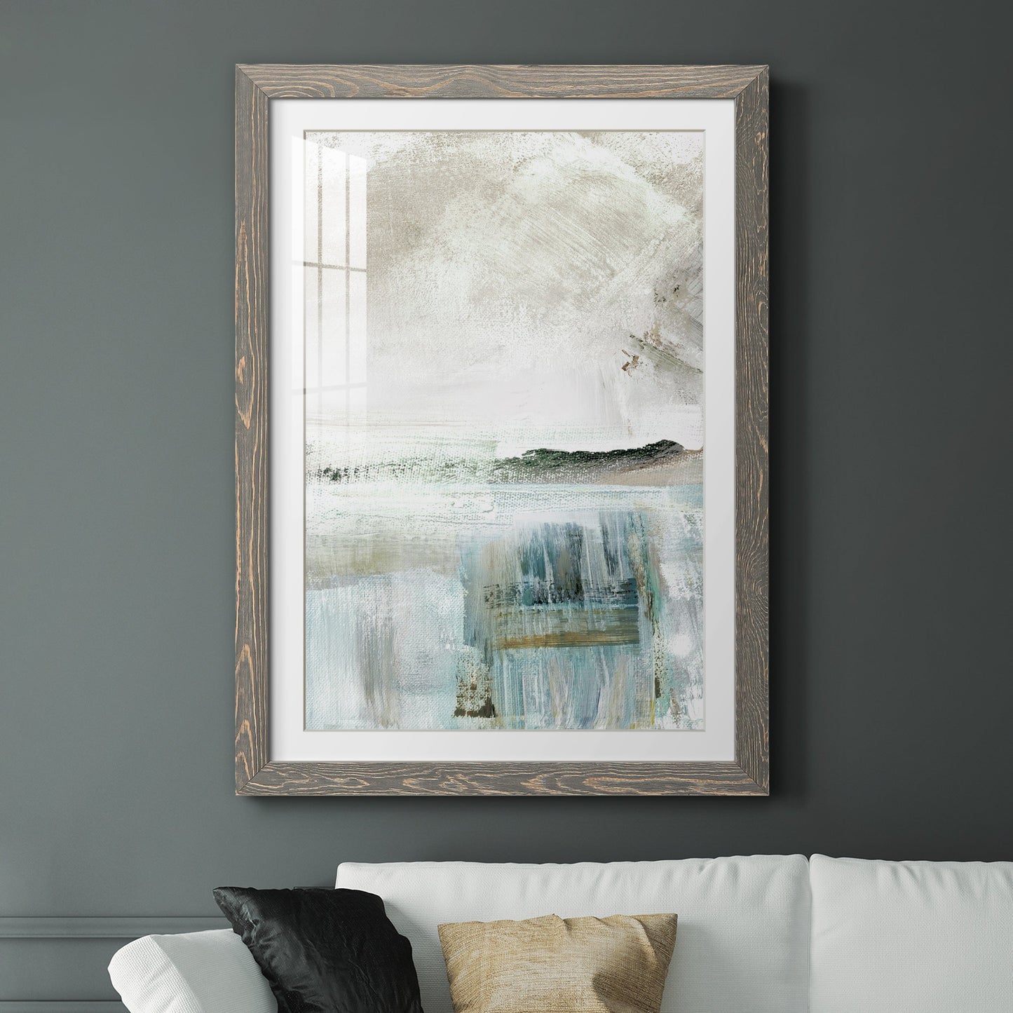 Summer Teal II - Premium Framed Print - Distressed Barnwood Frame - Ready to Hang