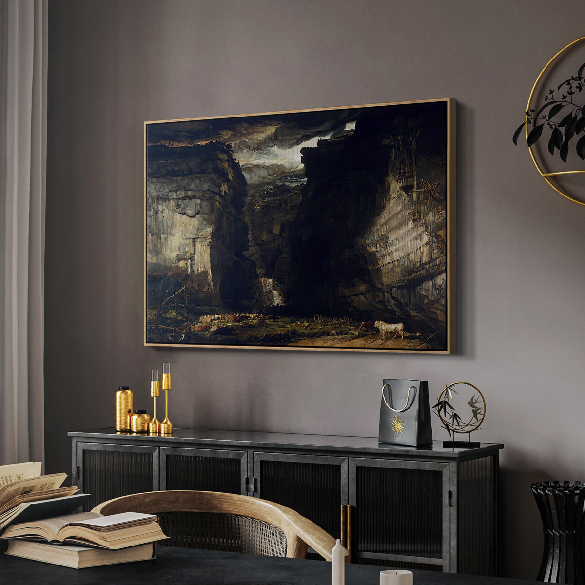 Gordale Scar, c. 1811-1813 - Floater Framed Canvas Print