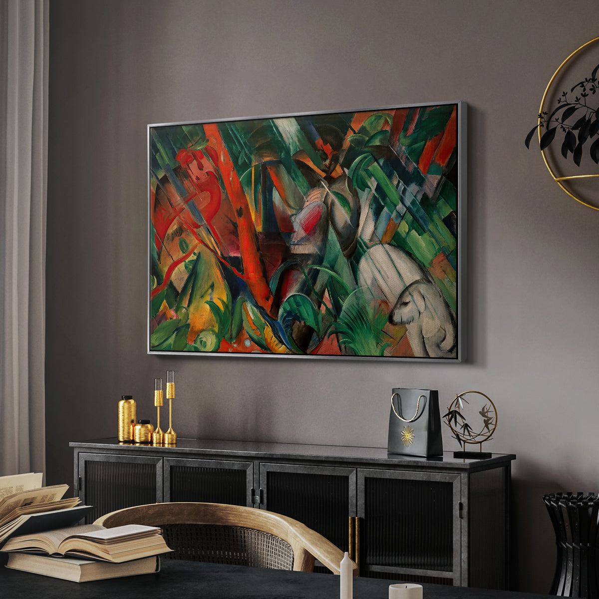 In the Rain, 1912 - Floater Framed Canvas Print