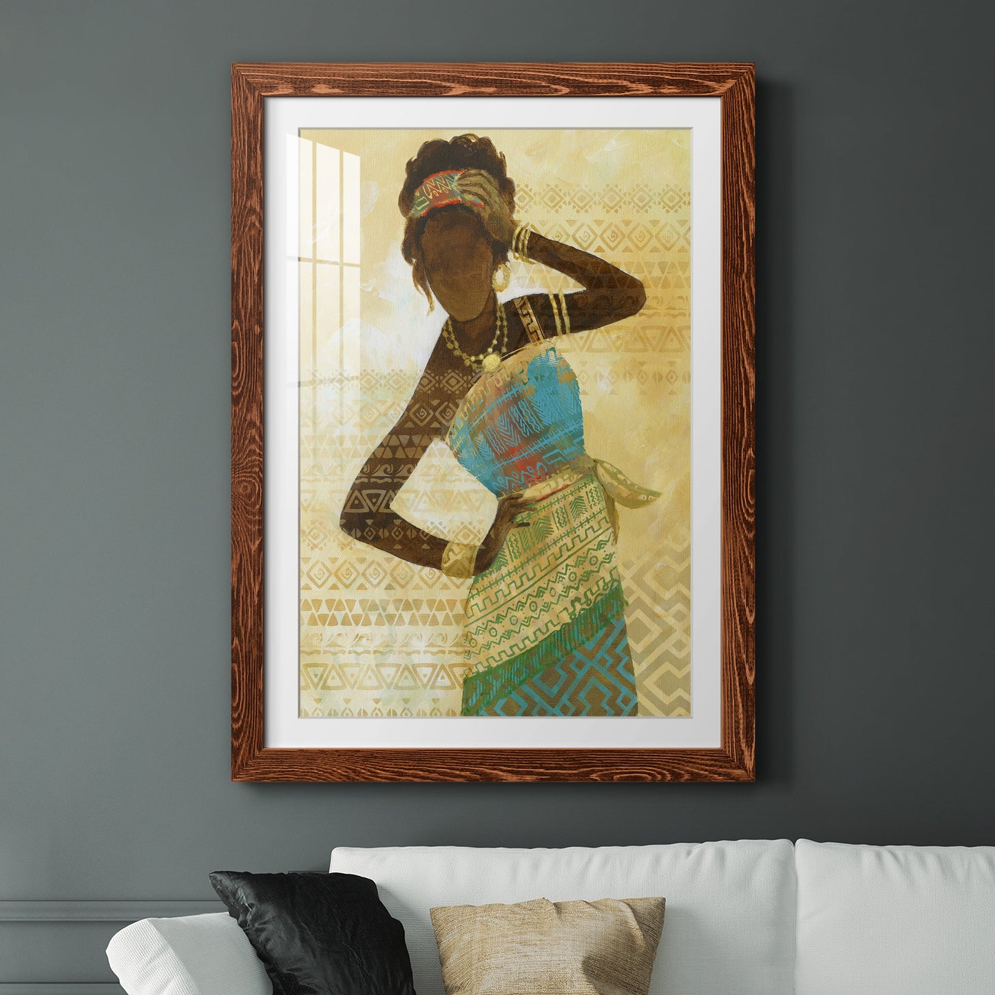 Tribal Vision II - Premium Framed Print - Distressed Barnwood Frame - Ready to Hang