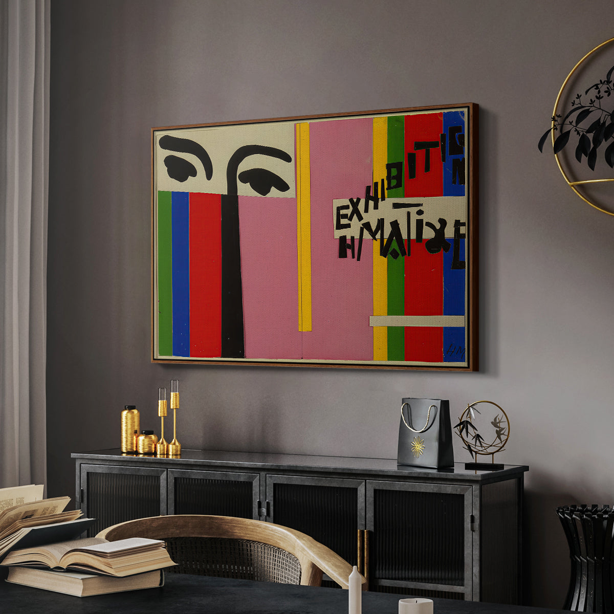 Design for Cover of Exhibition Catalogue, 1951 - Floater Framed Canvas Print