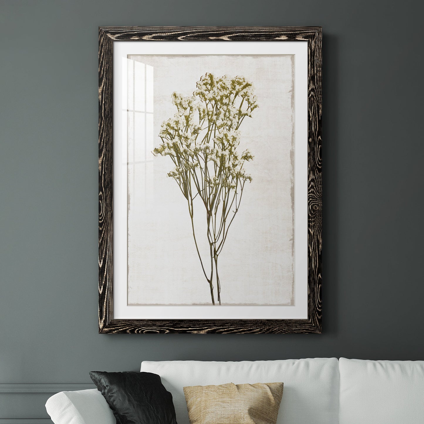 Farmhouse Pressed Flower II - Barnwood Framed Art Print