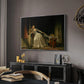 The Stolen Kiss (Le Baiser à la dérobée), c. 1788 - Floater Framed Canvas Print