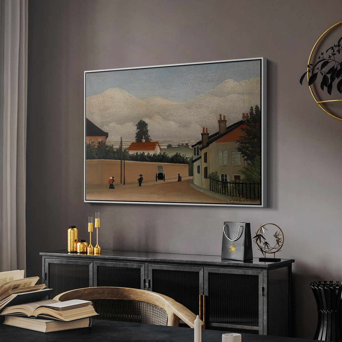 Outskirts of Paris, c. 1906-1910 - Floater Framed Canvas Print