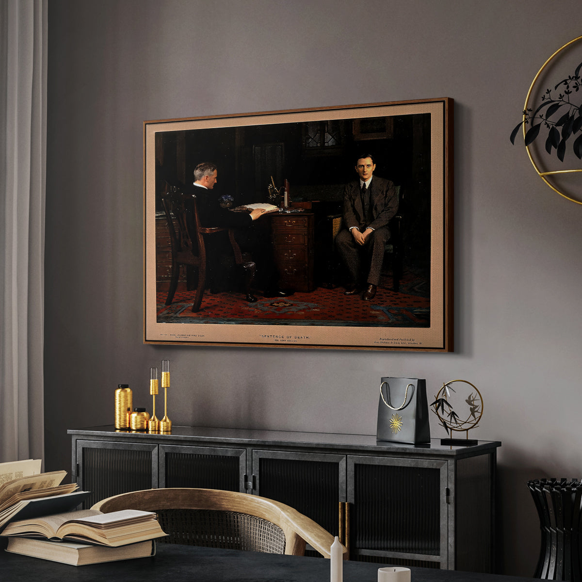 The Sentence of Death, 1908 - Floater Framed Canvas Print