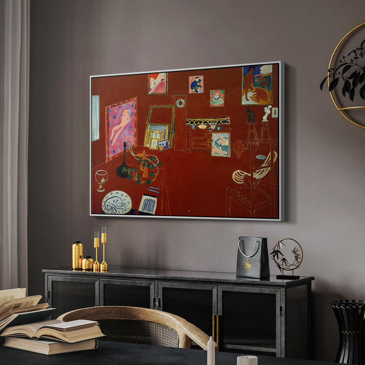 The Red Studio (L'Atelier Rouge), 1911 - Floater Framed Canvas Print