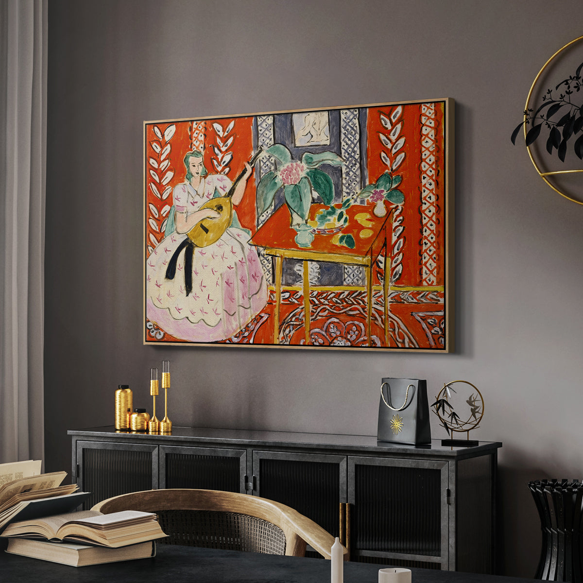 The Lute (Le luth), 1943 - Floater Framed Canvas Print