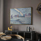 Entrance to the Port of Honfleur, 1899 - Floater Framed Canvas Print