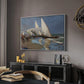The Beach at Valencia, 1908 - Floater Framed Canvas Print
