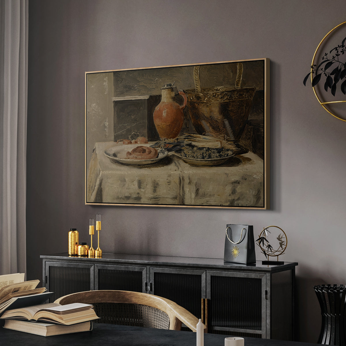 Still Life with Jar, c. 1881-1885 - Floater Framed Canvas Print
