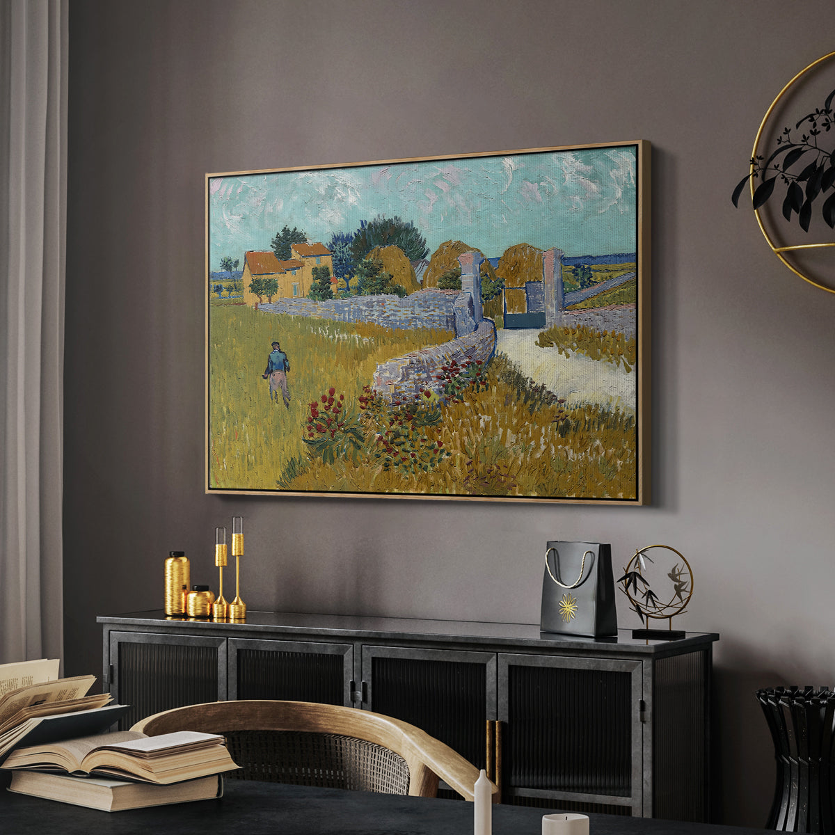 Farmhouse in Provence, 1888 - Floater Framed Canvas Print