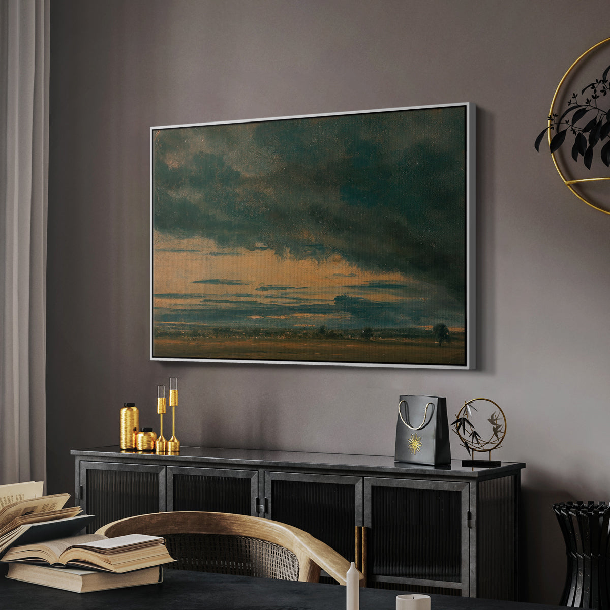 Cloud Study, c. 1821 - Floater Framed Canvas Print