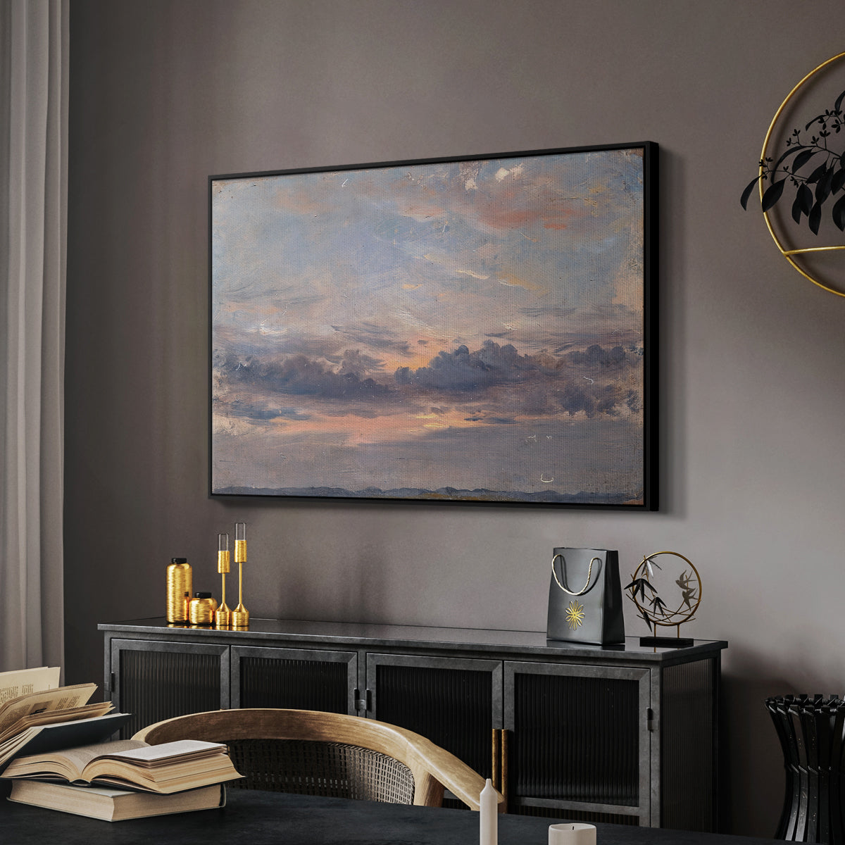 A Cloud Study, Sunset, c. 1821-1822 - Floater Framed Canvas Print
