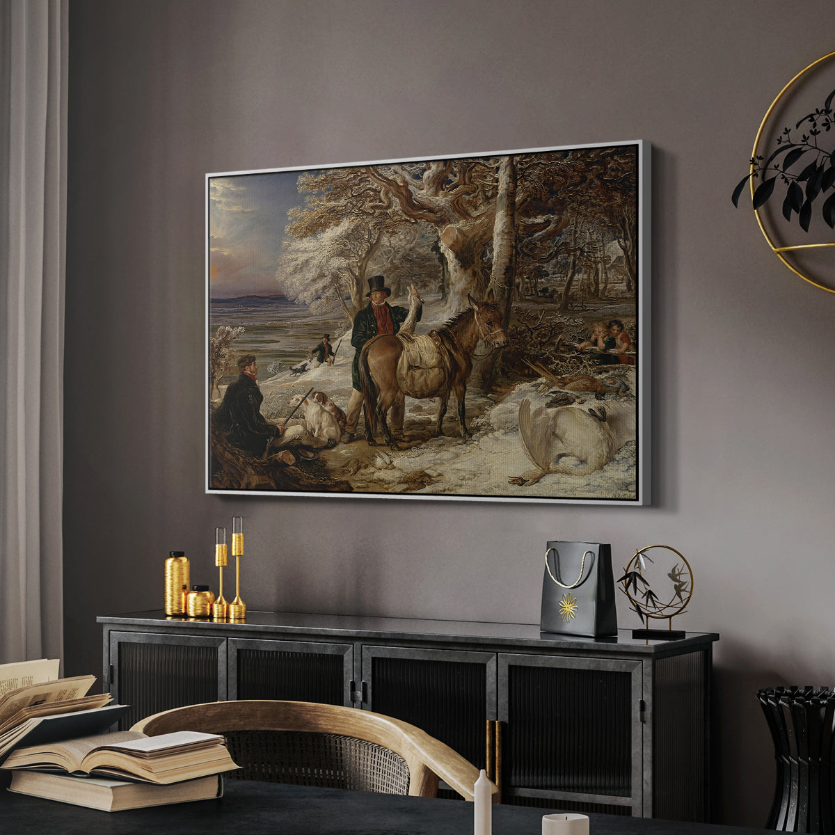 The Day's Sport, 1826 - Floater Framed Canvas Print