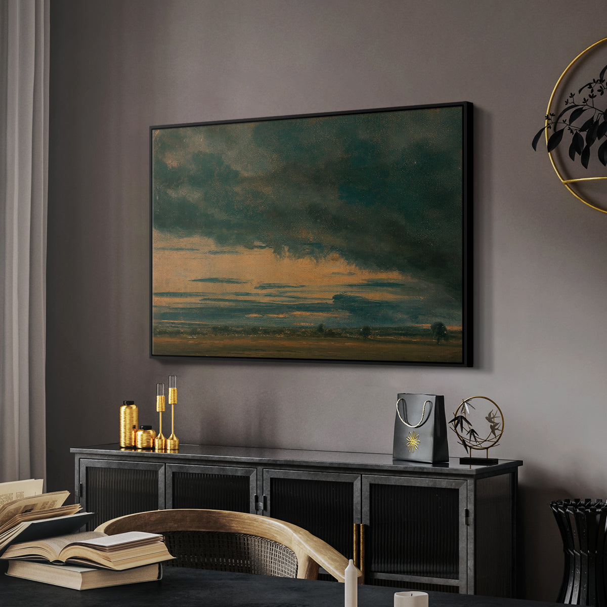 Cloud Study, c. 1821 - Floater Framed Canvas Print