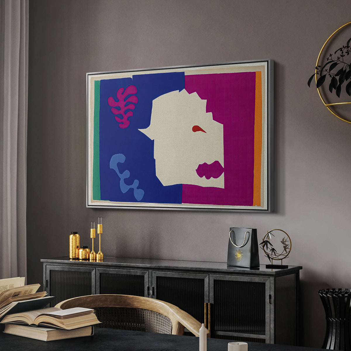 The Wolf (Le loup), from Jazz, 1947 - Floater Framed Canvas Print