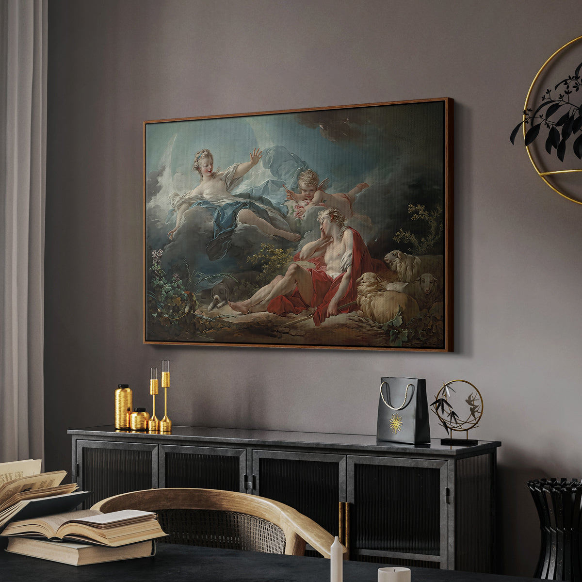 Diana and Endymion, c. 1753-1756 - Floater Framed Canvas Print
