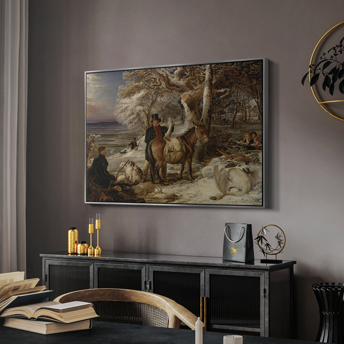 The Day's Sport, 1826 - Floater Framed Canvas Print