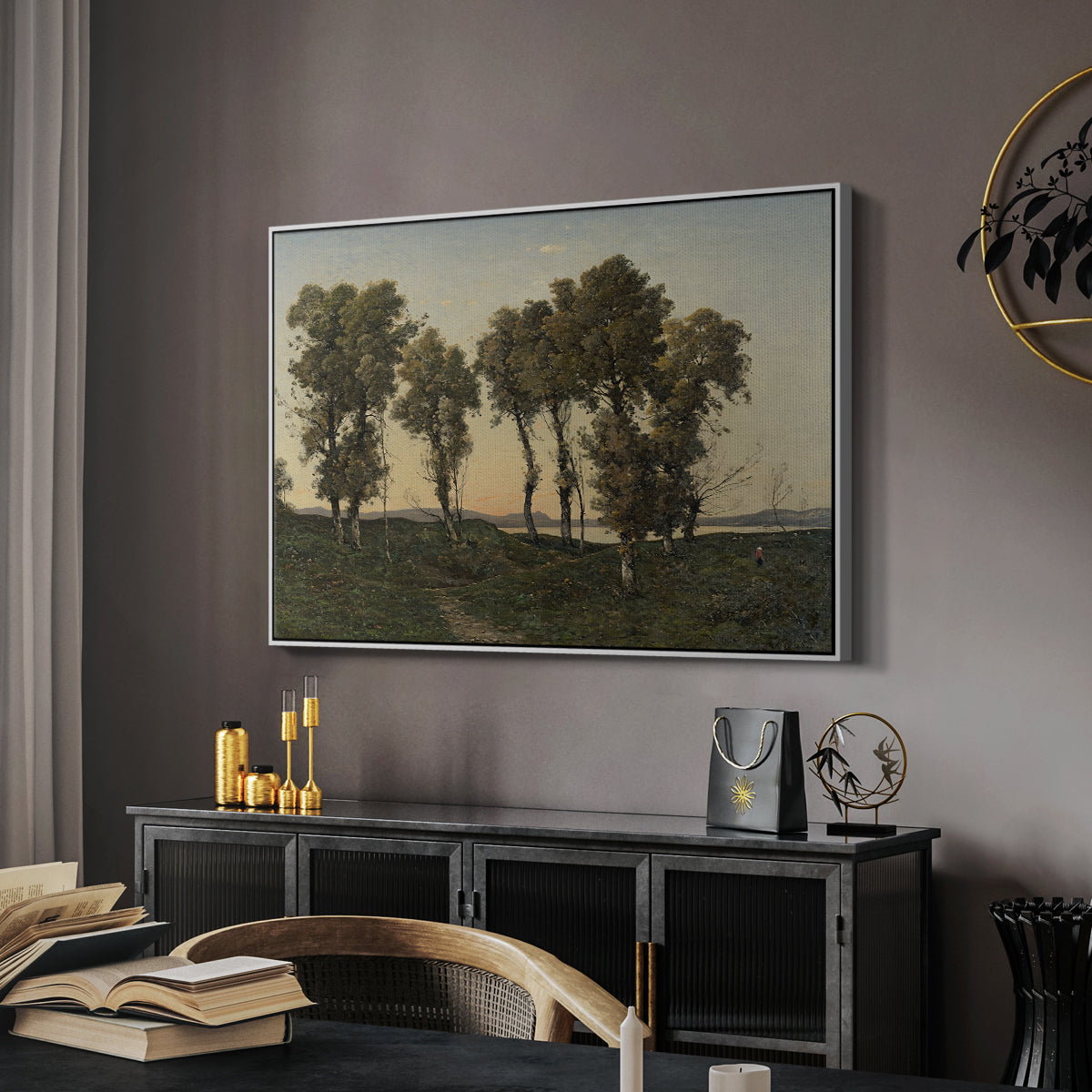 Autumn Evening, 1894 - Floater Framed Canvas Print