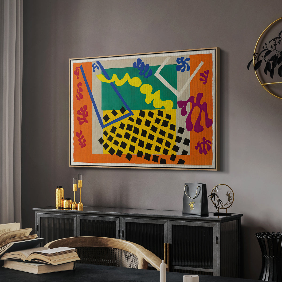 The Codomas (Les codomas), from Jazz, 1947 - Floater Framed Canvas Print