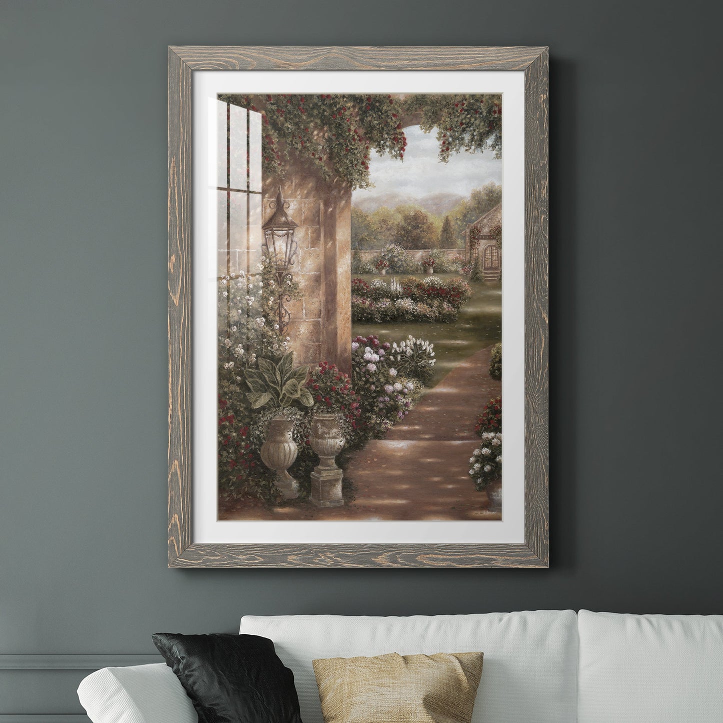 Evening in the Conservatory - Premium Framed Print - Distressed Barnwood Frame - Ready to Hang