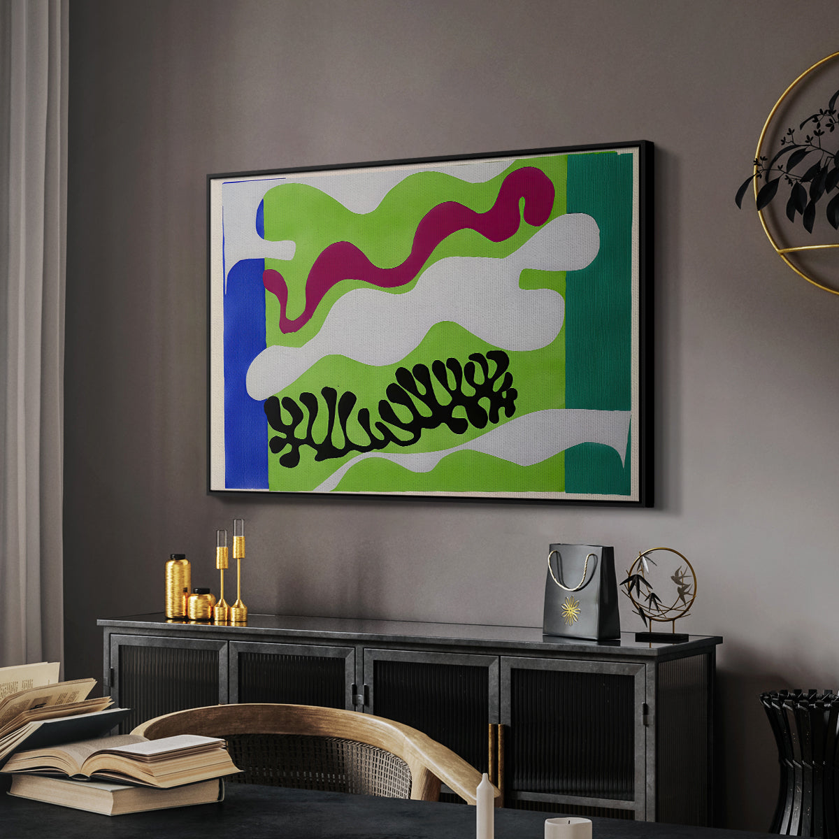 The Lagoon (Le lagon), from Jazz, 1947 - Floater Framed Canvas Print