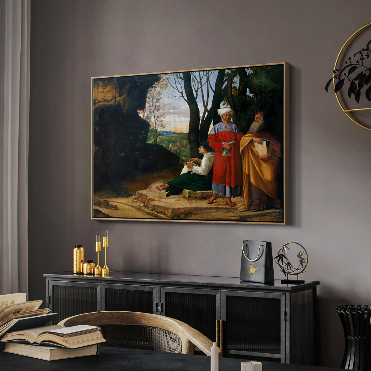 The Three Philosophers, c. 1508-1509 - Floater Framed Canvas Print