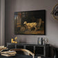 Sheep in a Stable, 1810 - Floater Framed Canvas Print
