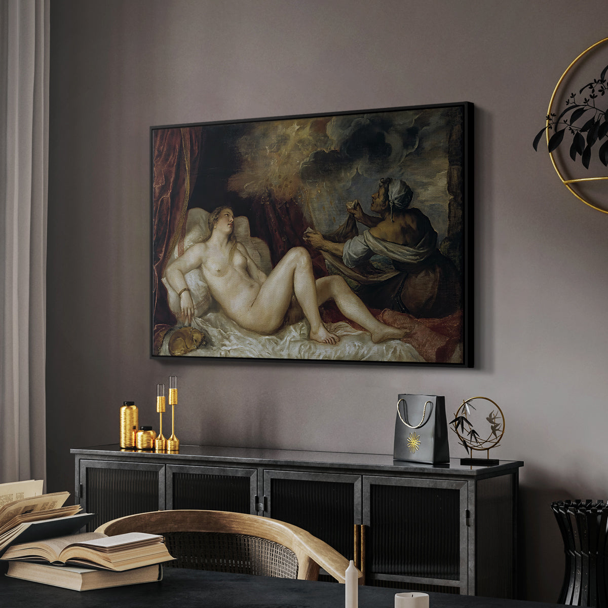 Danaë, c. 1560-1565 - Floater Framed Canvas Print
