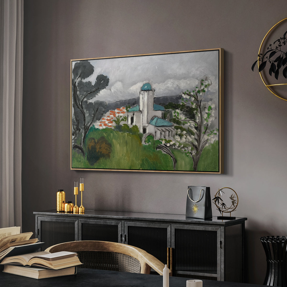 The Blue Villa (La Villa Bleue), c. 1918 - Floater Framed Canvas Print