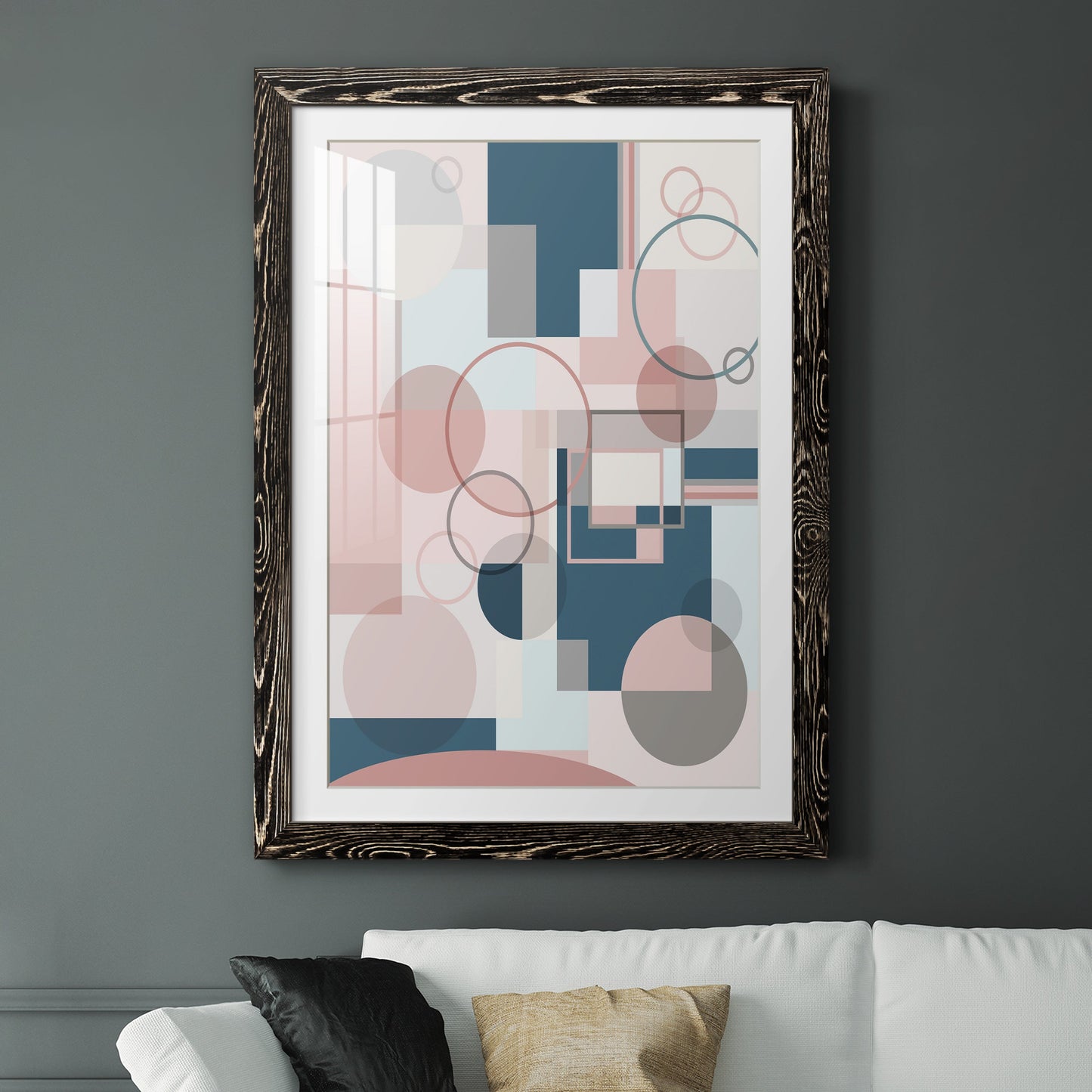 Modern Geo - Premium Framed Print - Distressed Barnwood Frame - Ready to Hang