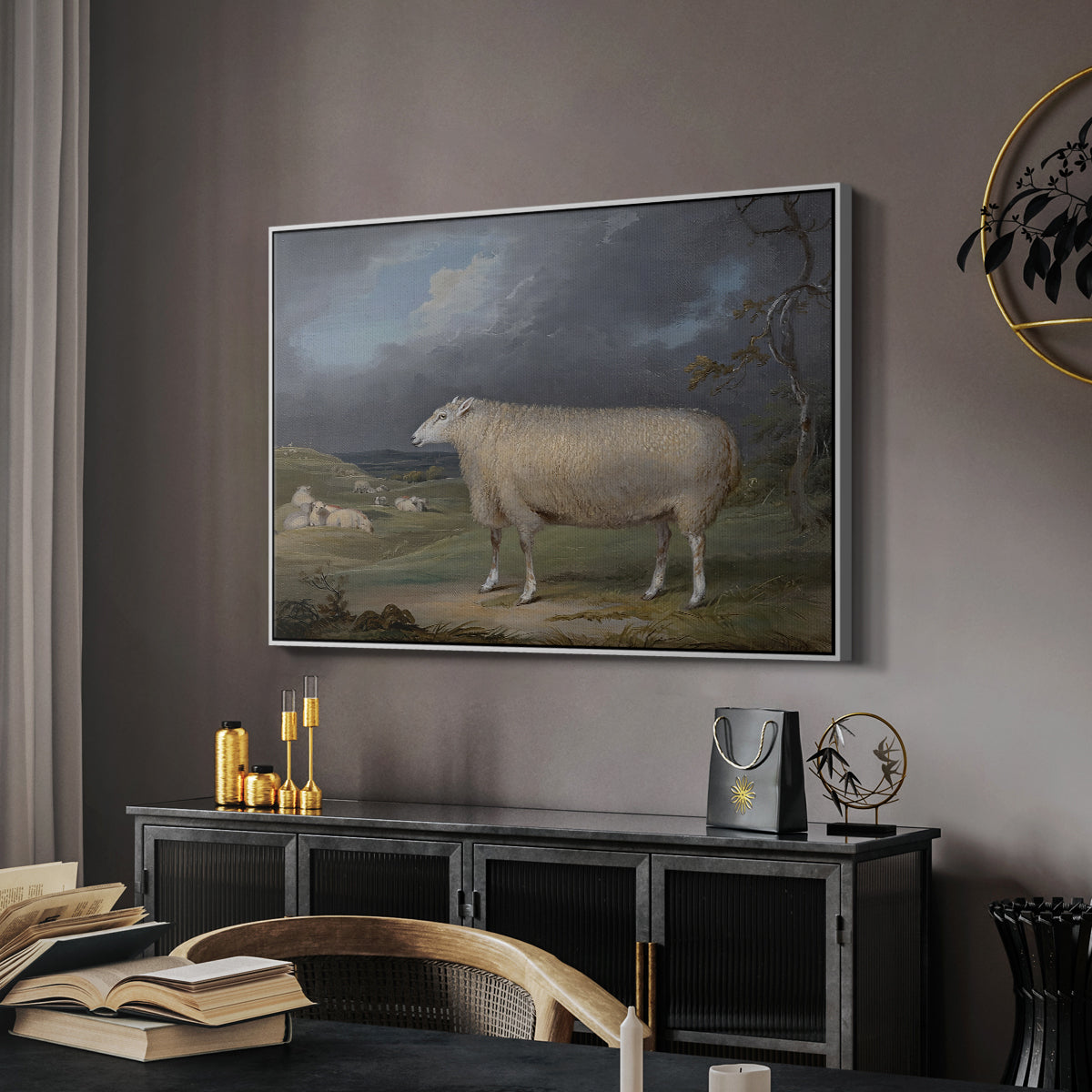 A Border Leicester Ewe, c. 1795-1800 - Floater Framed Canvas Print